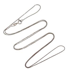 Estate Italy Sterling Silver 925 0.9mm Box Link Chain Neckless 30"